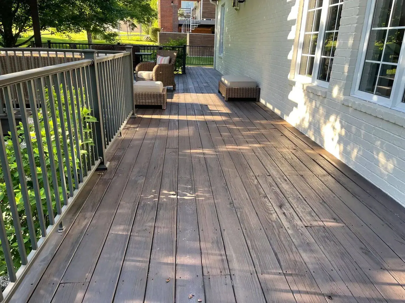 Deck staining